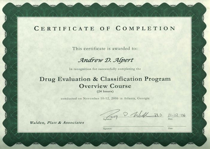 a-drug-evaluation-course-completion