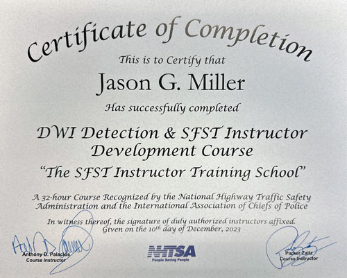 SFST Instructor Certification
